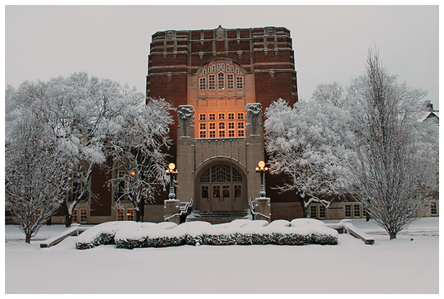 Winter at the Purdue Memorial Union by Patrick Whalen